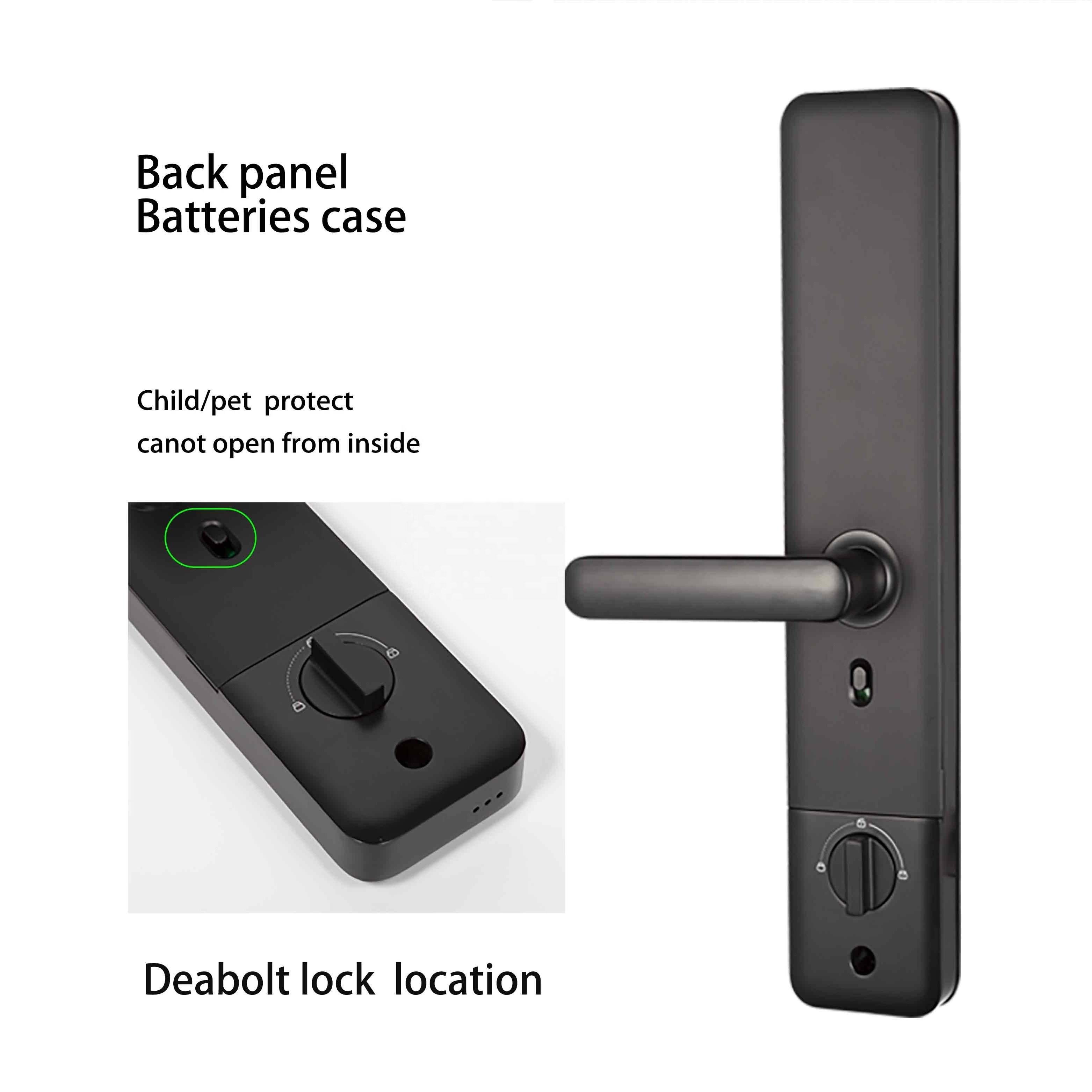 Fingerprint keyless biometric door lock cerradura intelligence lock con wifi tuya smart lock for home apartment