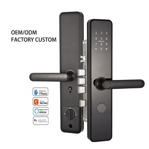 Fingerprint keyless biometric door lock cerradura intelligence lock con wifi tuya smart lock for home apartment