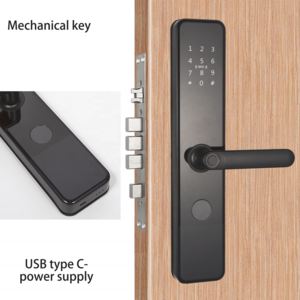 Intelligent door lock wifi fingerprint smart locks ZigBee ttlock smart home door lock with key for aluminium door