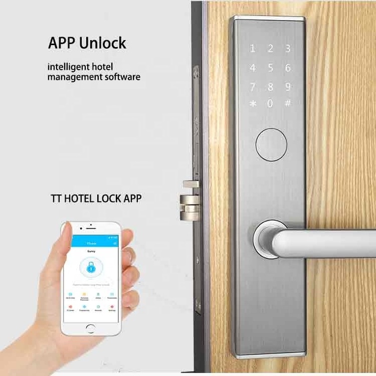 Keyless entry door lock software rf card hotel lock rfid access door hotel software rf card hotel lock free sdk