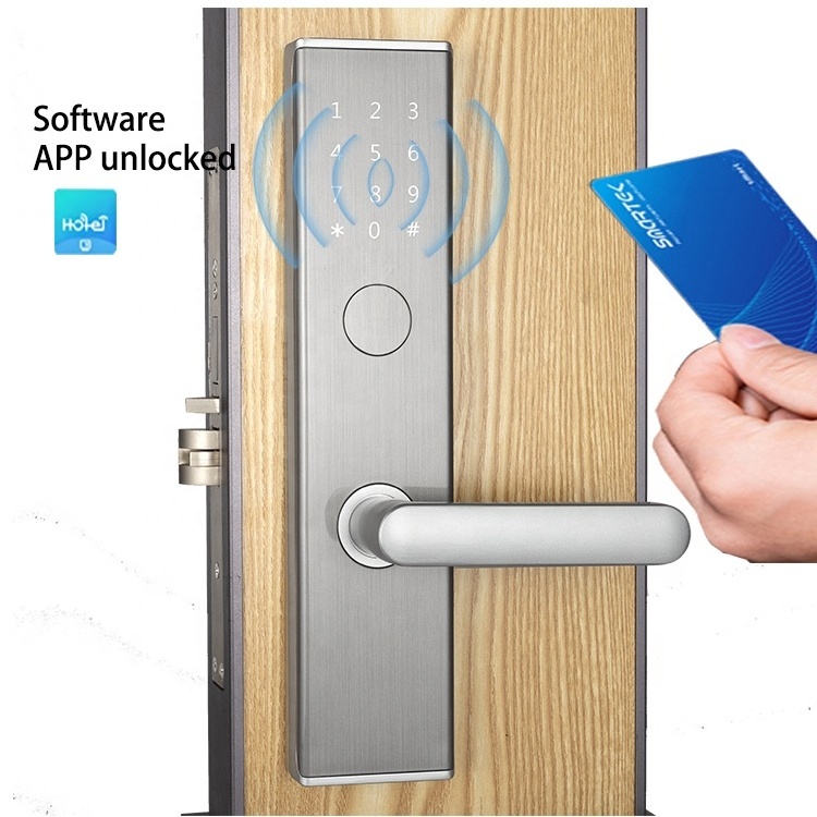 Keyless entry door lock software rf card hotel lock rfid access door hotel software rf card hotel lock free sdk