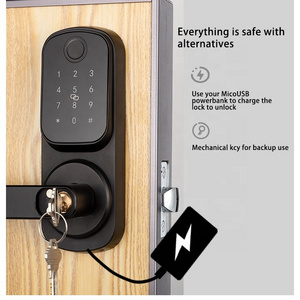 fingerprint keyless deadbolt smart door lock password digital smart door lock zigbee wifi tuya lock