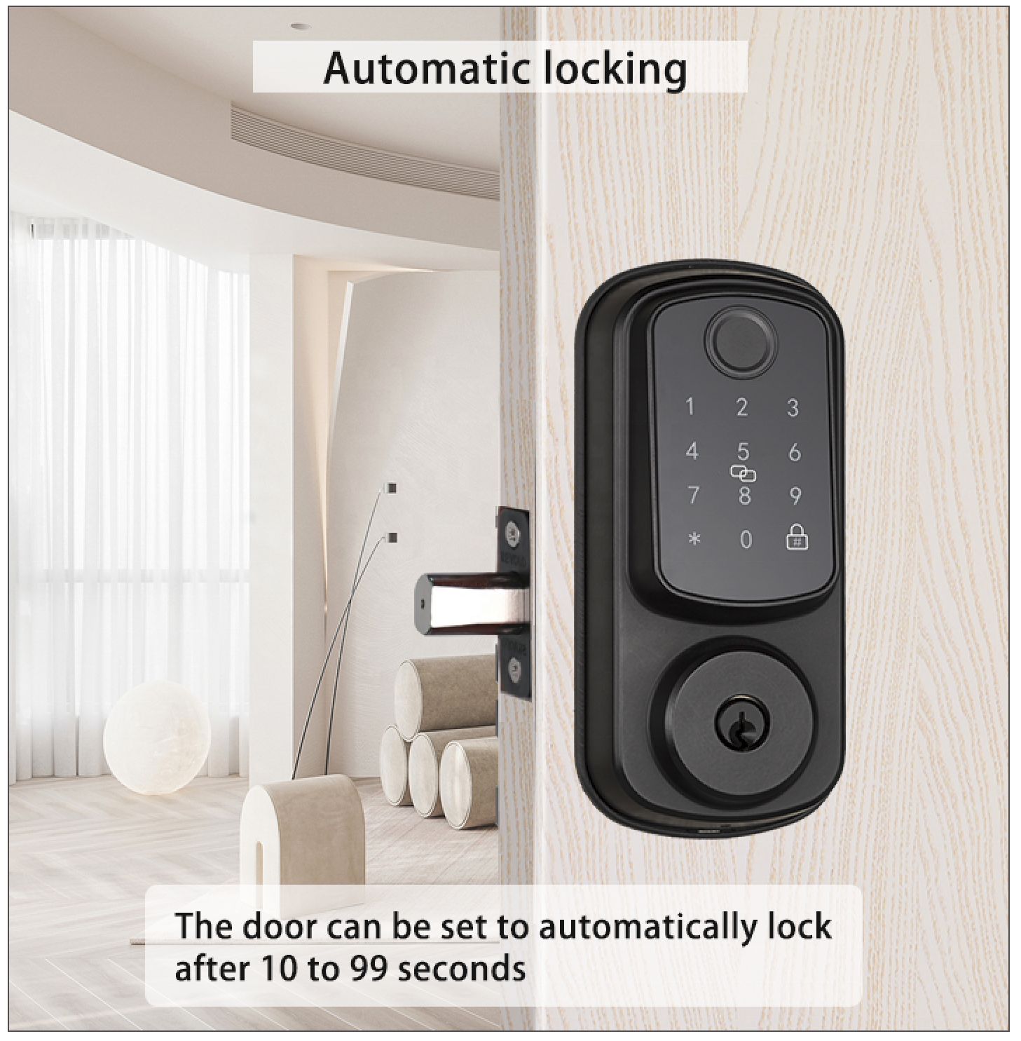 Fingerprint smart residential lock US deadbolt lock tuya smart lock network remote manage