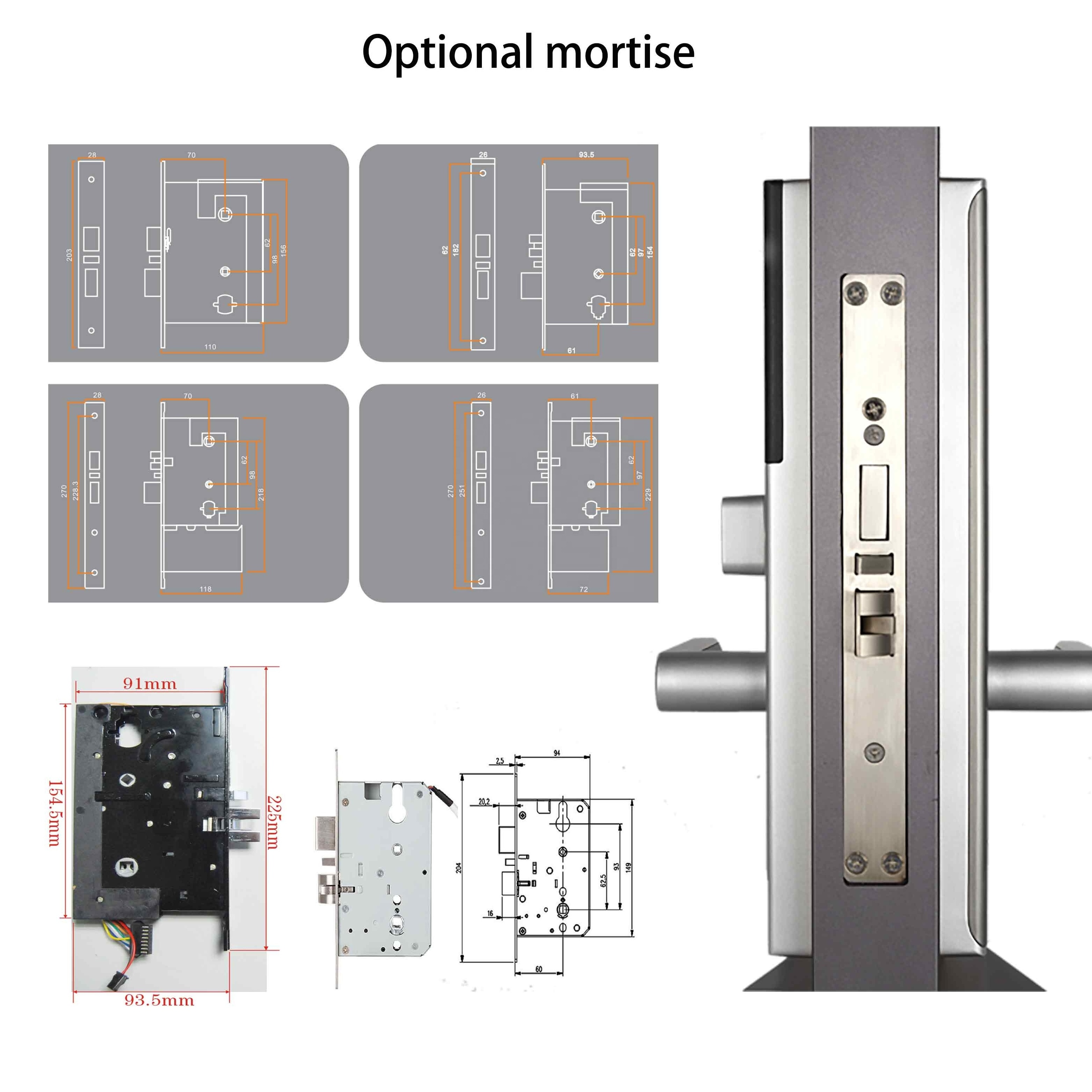 TTlock smart hotel door lock rfid lock code card software two ways unlocked with management software system