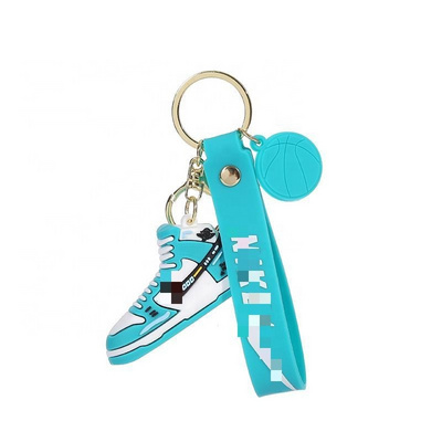 Wholesale 2024 New design PVC Plastic Cute Basketball 3D Mini Shoes Keychain AJ1 J ordan Shoes Sneakers Keychain