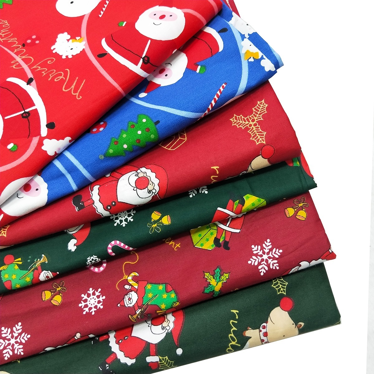 Printed Christmas Fabric 100% Cotton Twill  Fabric Quilting Fabric Christmas decorations Supplies DIY Sewing Patchwork