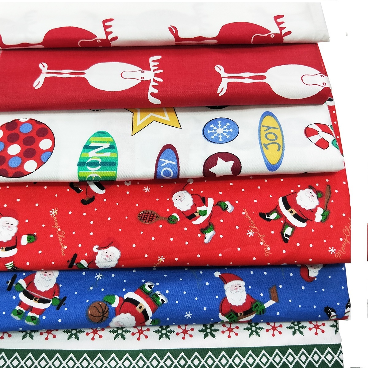 Printed Christmas Fabric 100% Cotton Twill  Fabric Quilting Fabric Christmas decorations Supplies DIY Sewing Patchwork