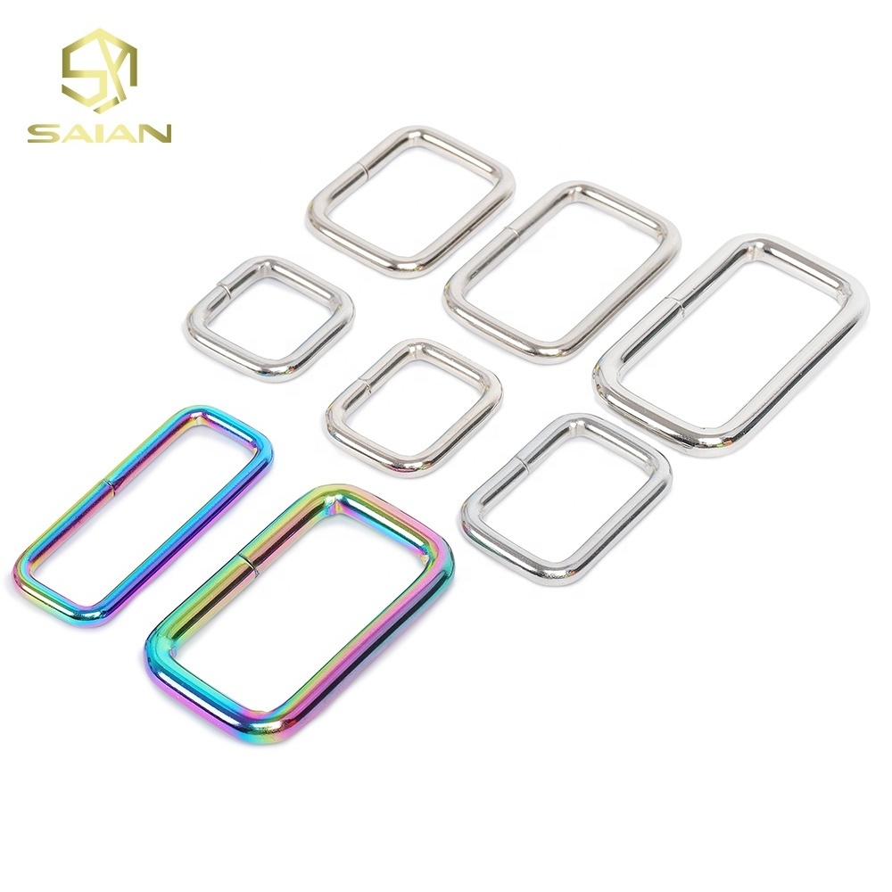 Heavy Duty Metal Ring Buckle Webbing Belts Rectangle Buckle Ring Square Buckle For Bag & Tote Accessories