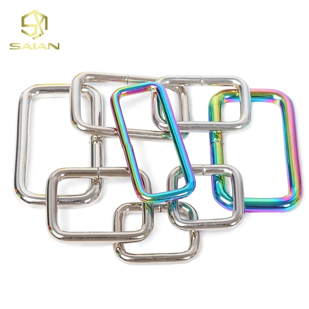 Heavy Duty Metal Ring Buckle Webbing Belts Rectangle Buckle Ring Square Buckle For Bag & Tote Accessories