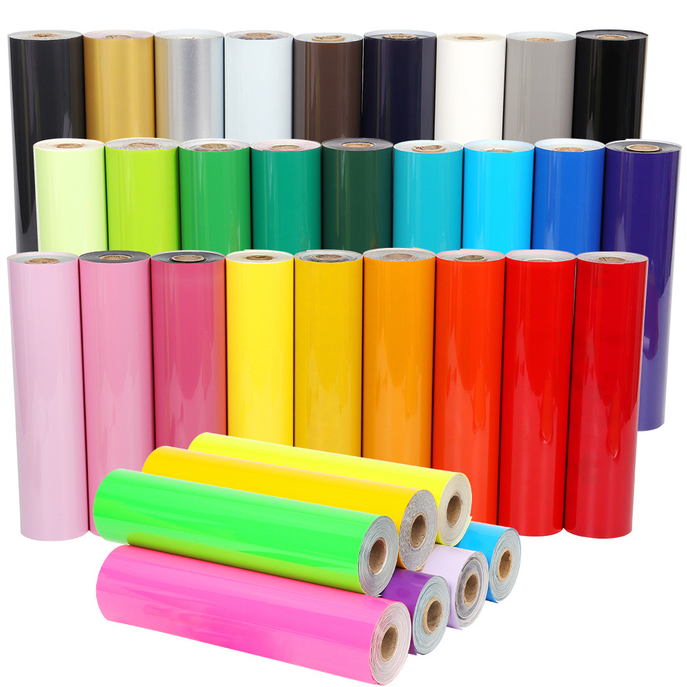 20inx50yard Colorful PU Pastel Thermal Press Vinyl Rolls HTV Film Heat Transfer Vinyl High Transfer Film Logo Clothing