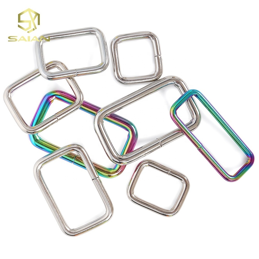 Heavy Duty Metal Ring Buckle Webbing Belts Rectangle Buckle Ring Square Buckle For Bag & Tote Accessories