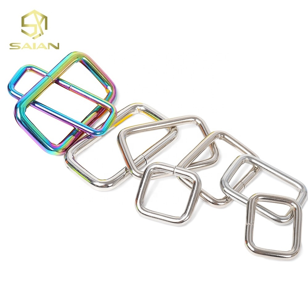 Heavy Duty Metal Ring Buckle Webbing Belts Rectangle Buckle Ring Square Buckle For Bag & Tote Accessories