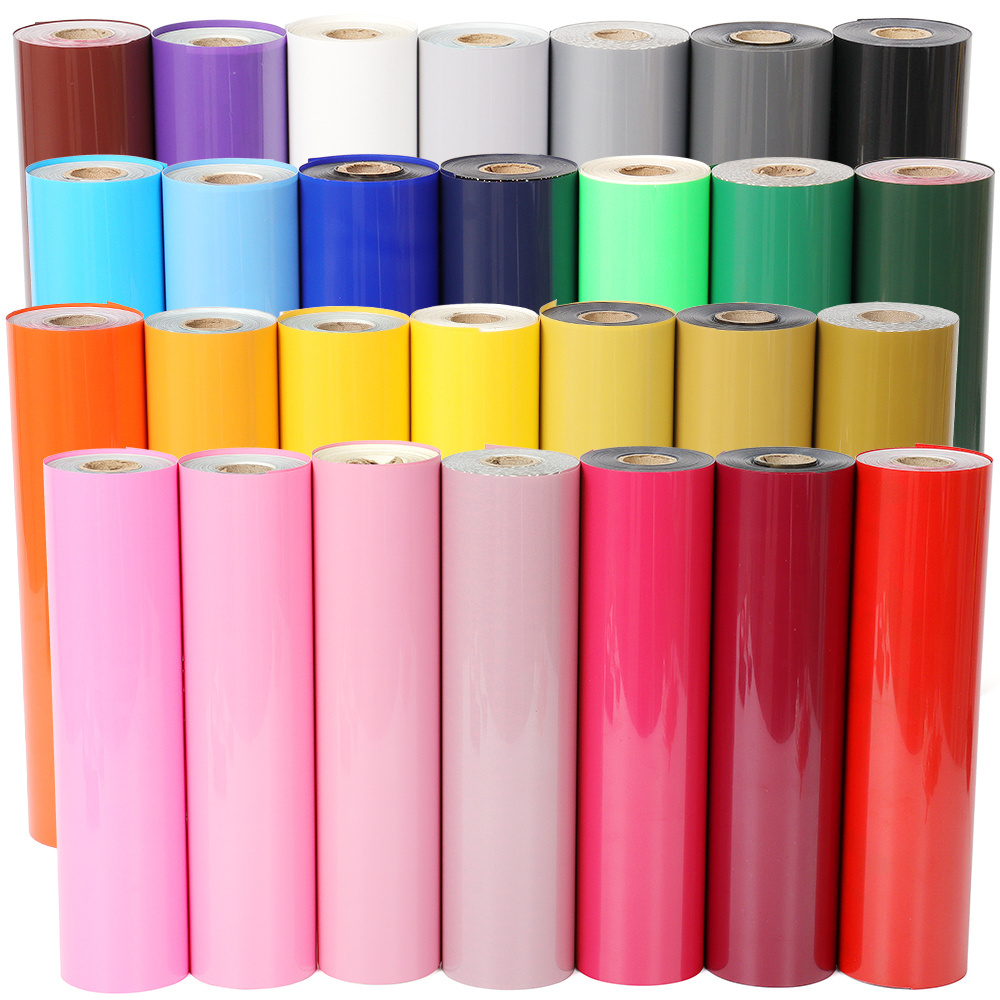 20inx50yard Colorful PU Pastel Thermal Press Vinyl Rolls HTV Film Heat Transfer Vinyl High Transfer Film Logo Clothing