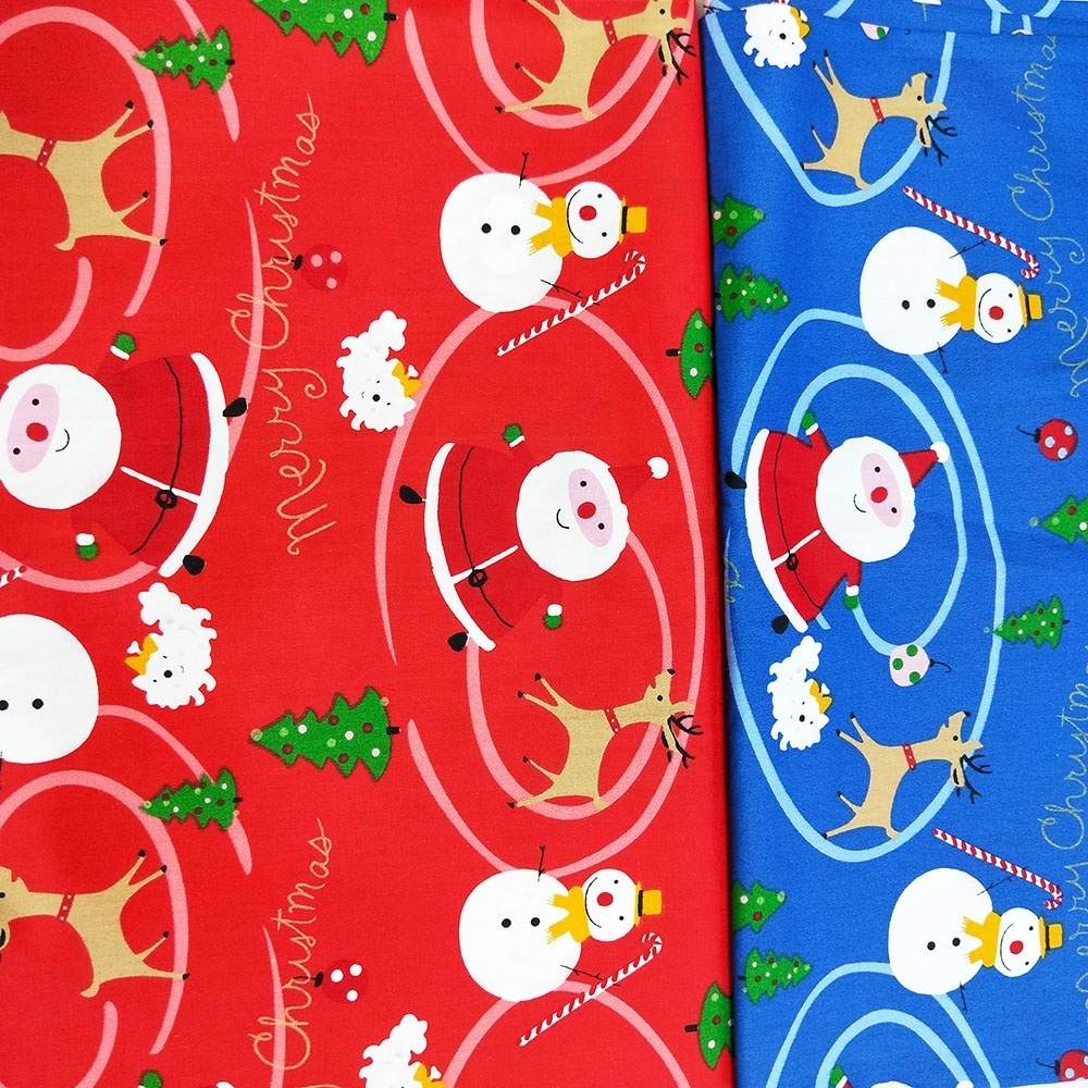 Printed Christmas Fabric 100% Cotton Twill  Fabric Quilting Fabric Christmas decorations Supplies DIY Sewing Patchwork