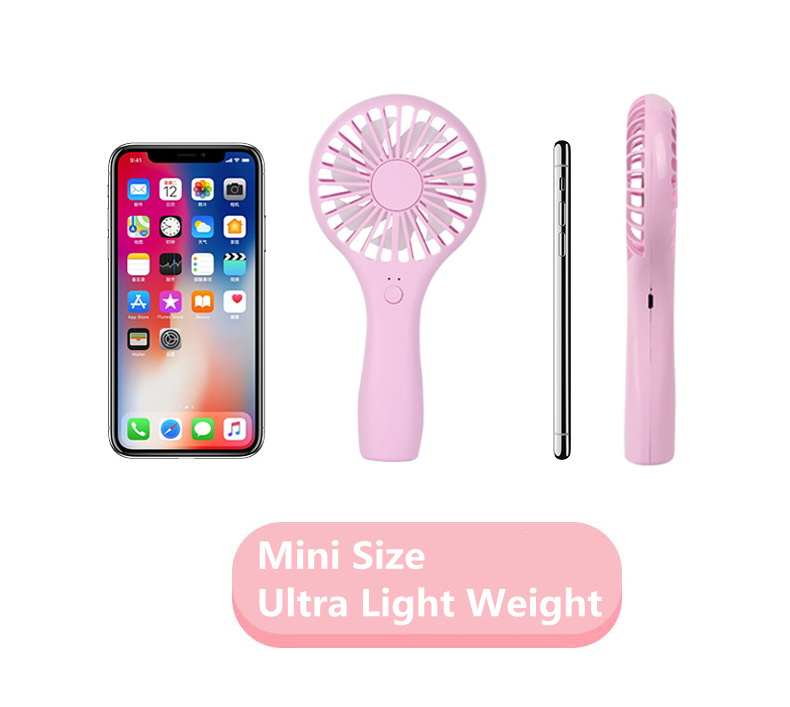 zaiwan BSCI Custom Plastic Portable Mini LED light fan Battery hand held Fan pocket rechargeable LED Display Handheld Fan