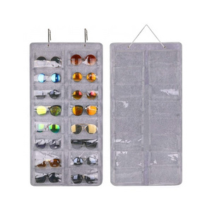 Sunglasses Organizer Storage Hanging Dust Proof Wall Pocket Glasses Organizer Sunglasses Organizer Holder with Sturdy Rope