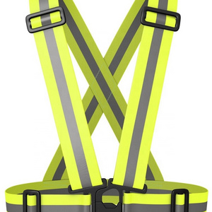 Adjustable Sports Gear Reflective Safety Vest Wholesale High Visibility running Vest for Jogging Cycling Working