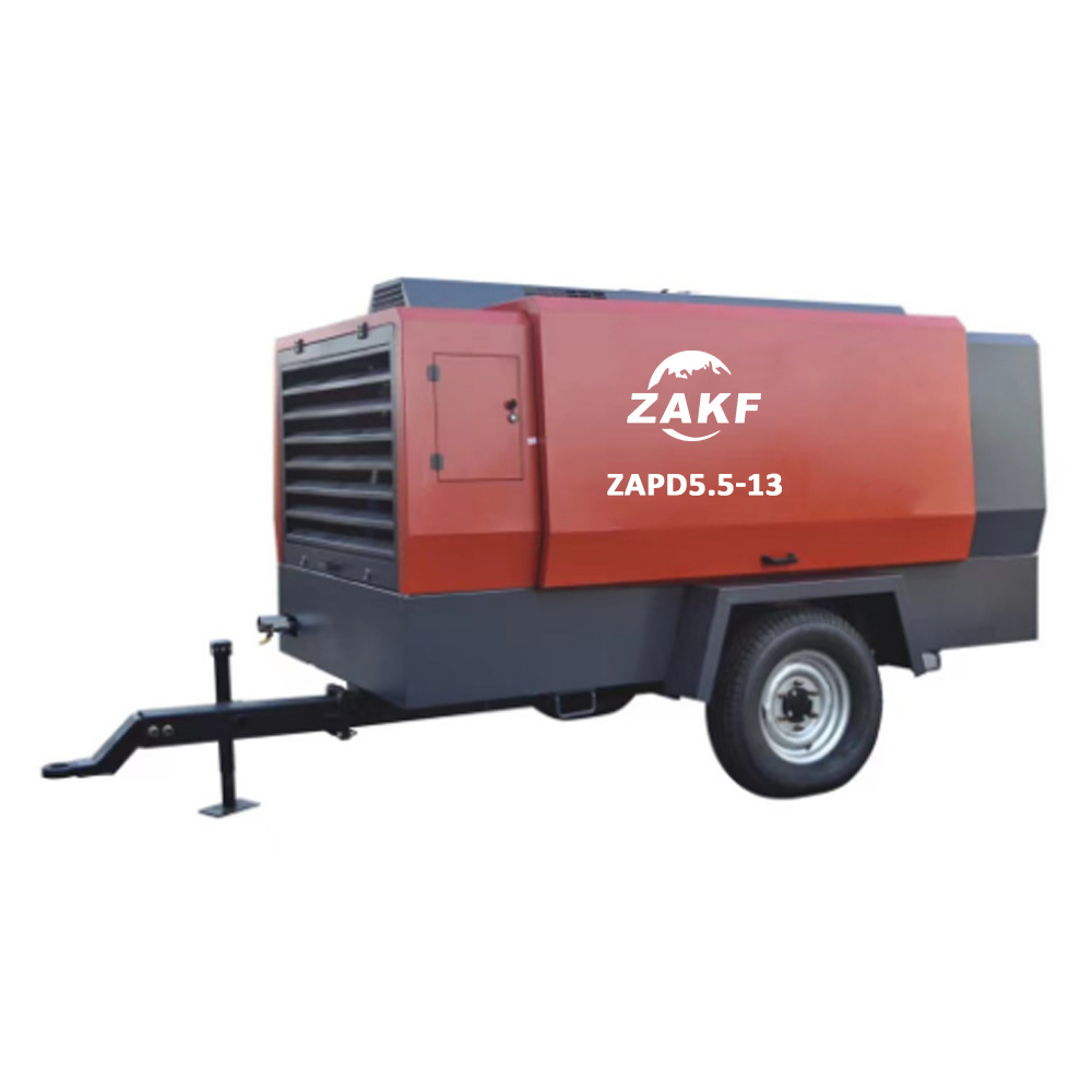 China Manufacture  13bar 73.5KW 195CFM diesel screw air compressor diesel air compressor diesel portable