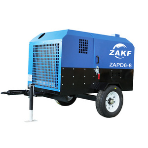 China factory 41kw 212cfm 8bar mobile diesel compressors diesel portable air compressor