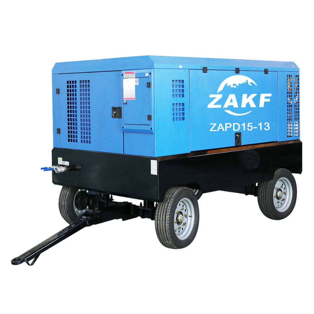 Chinese supplier 424CFM 12bar 110kw mobile diesel block machine diesel air compressors portable