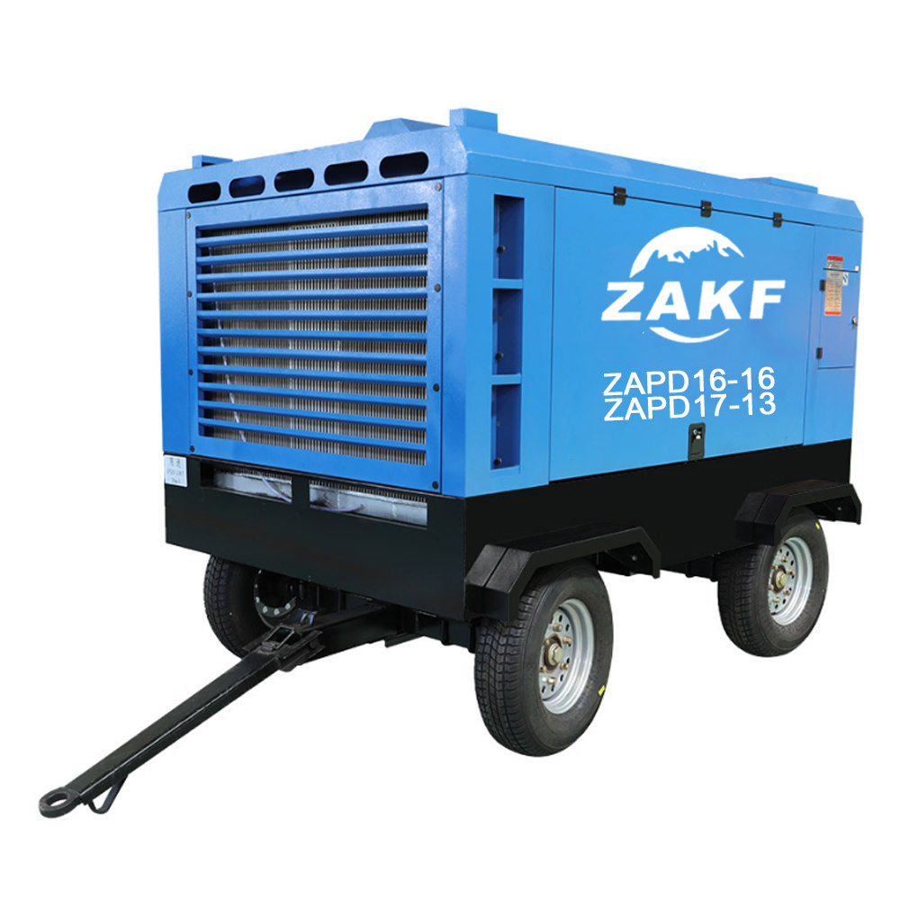 China factory 41kw 212cfm 8bar mobile diesel compressors diesel portable air compressor