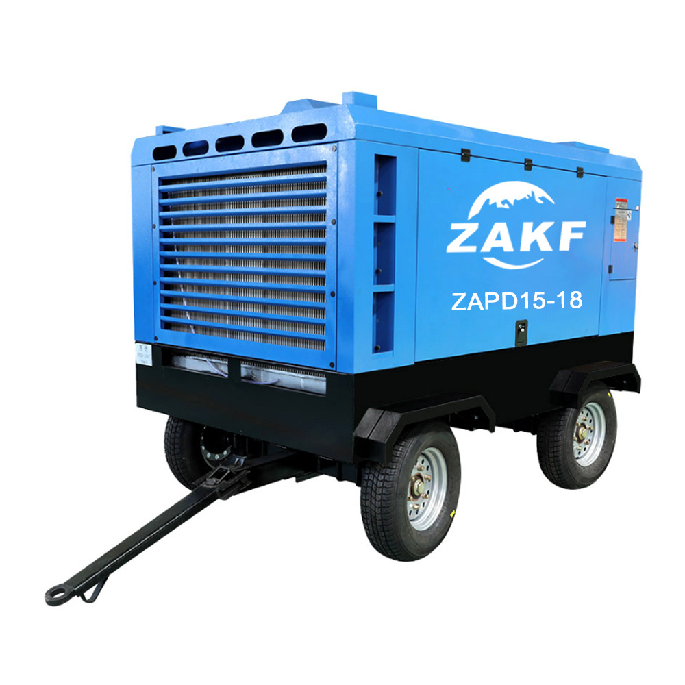 China factory 41kw 212cfm 8bar mobile diesel compressors diesel portable air compressor