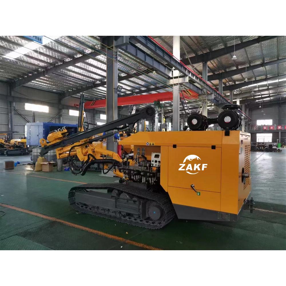 Wholesale price 73.5KW 18BAR 90-500mm water well drill rig integrated dth mine drilling rig for diesel air compressor