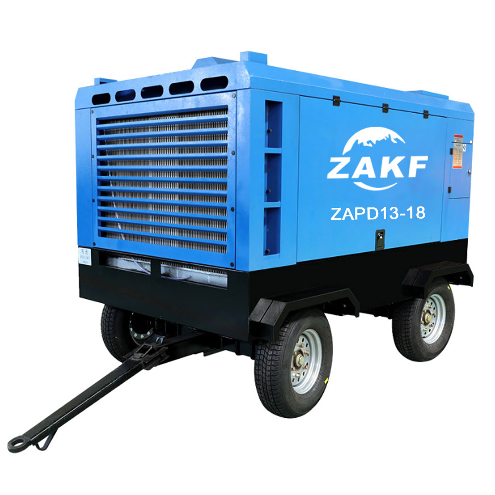 China Manufacture  13bar 73.5KW 195CFM diesel screw air compressor diesel air compressor diesel portable