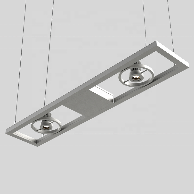 9 inch LED TWINS light System 7w 13w 19w 26w 38w 49w spot dimmable grille Customized linear pendant light fixture for project