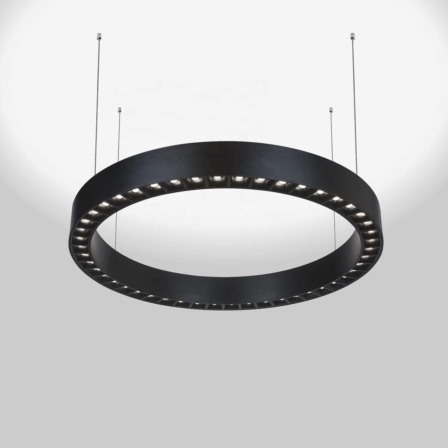 AC110v/220v LED circular recessed ceiling light with ring shape with low UGR spot reflector with linear louver for project