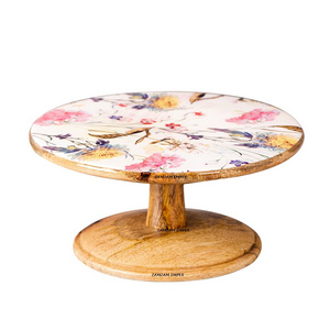 Mango Wooden Cup Cake Stand Cake Table Stand for surprise anniversary at suitable rate by ZAMZAM IMPEX