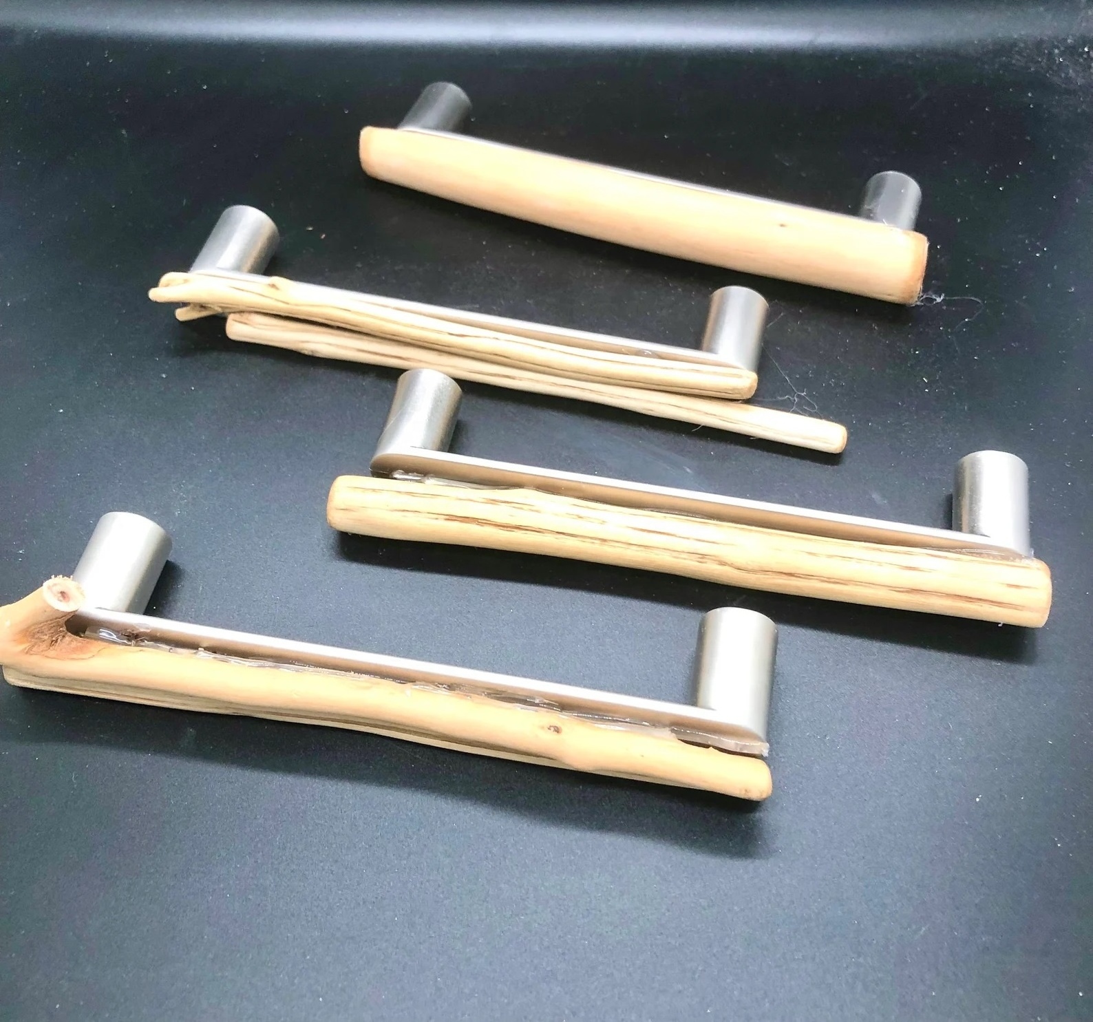 Factory Direct Fashion Design Rustic wood and Meal pulls handle for Doors Cabinets or knob handle for Wardrobe Cabinet Drawer