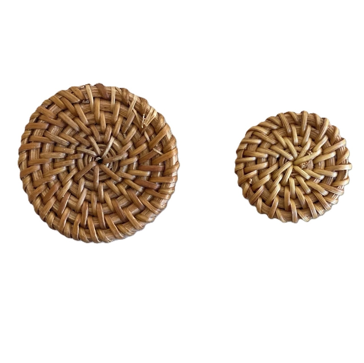 New Rattan Dresser Knobs Round Wooden Drawer Knobs Handmade Wicker Woven Screws for Furniture Knobs Cabinets Dresser Handles