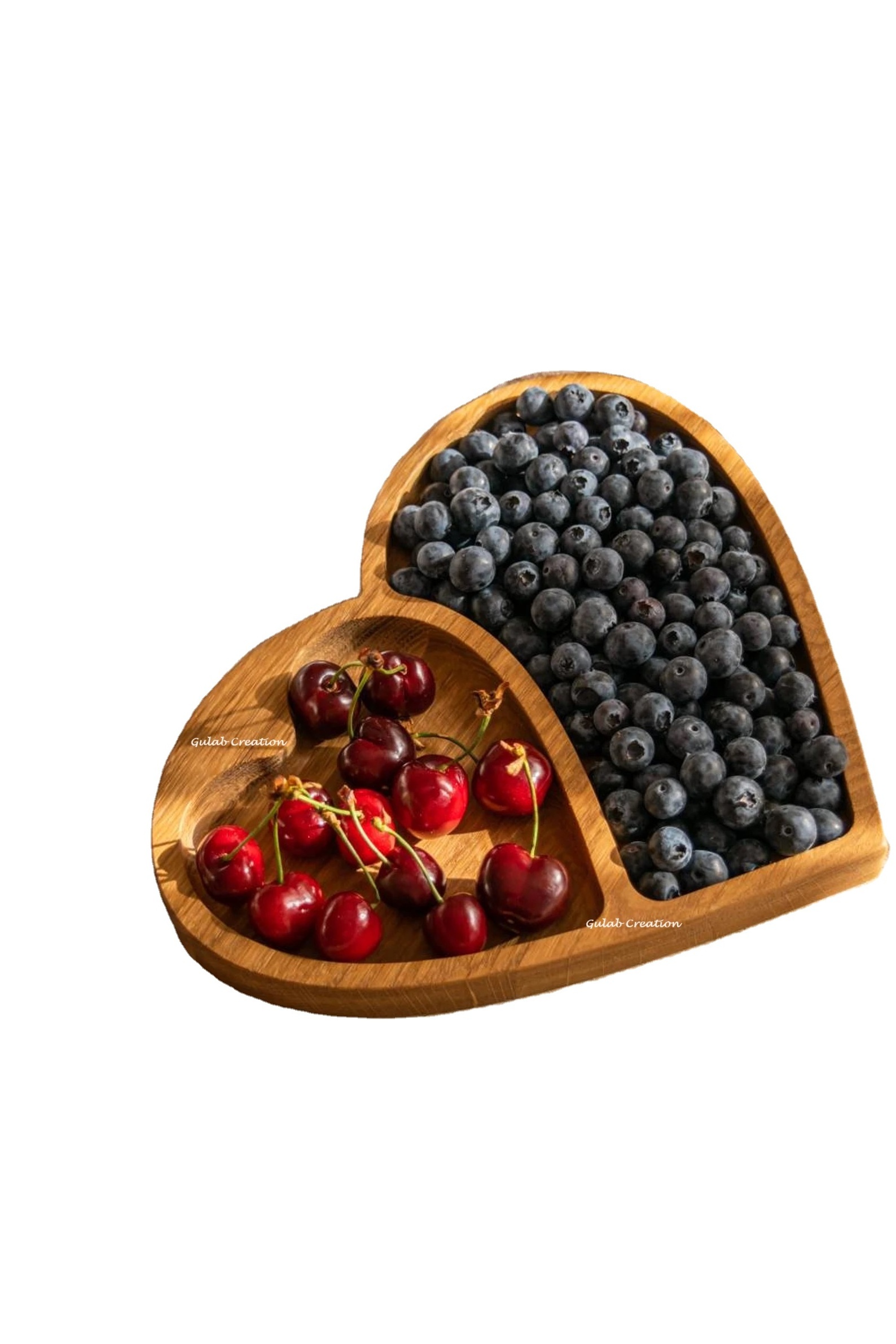 High quality best selling Heart Shape Wooden nut tray personalized