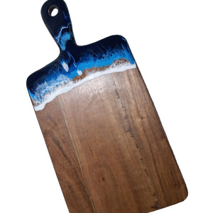 Ocean Resin Wooden Chopping Board Rectangle Cutting Board for Beach House Houseware Wholesale Rate by ZAMZAM IMPEX