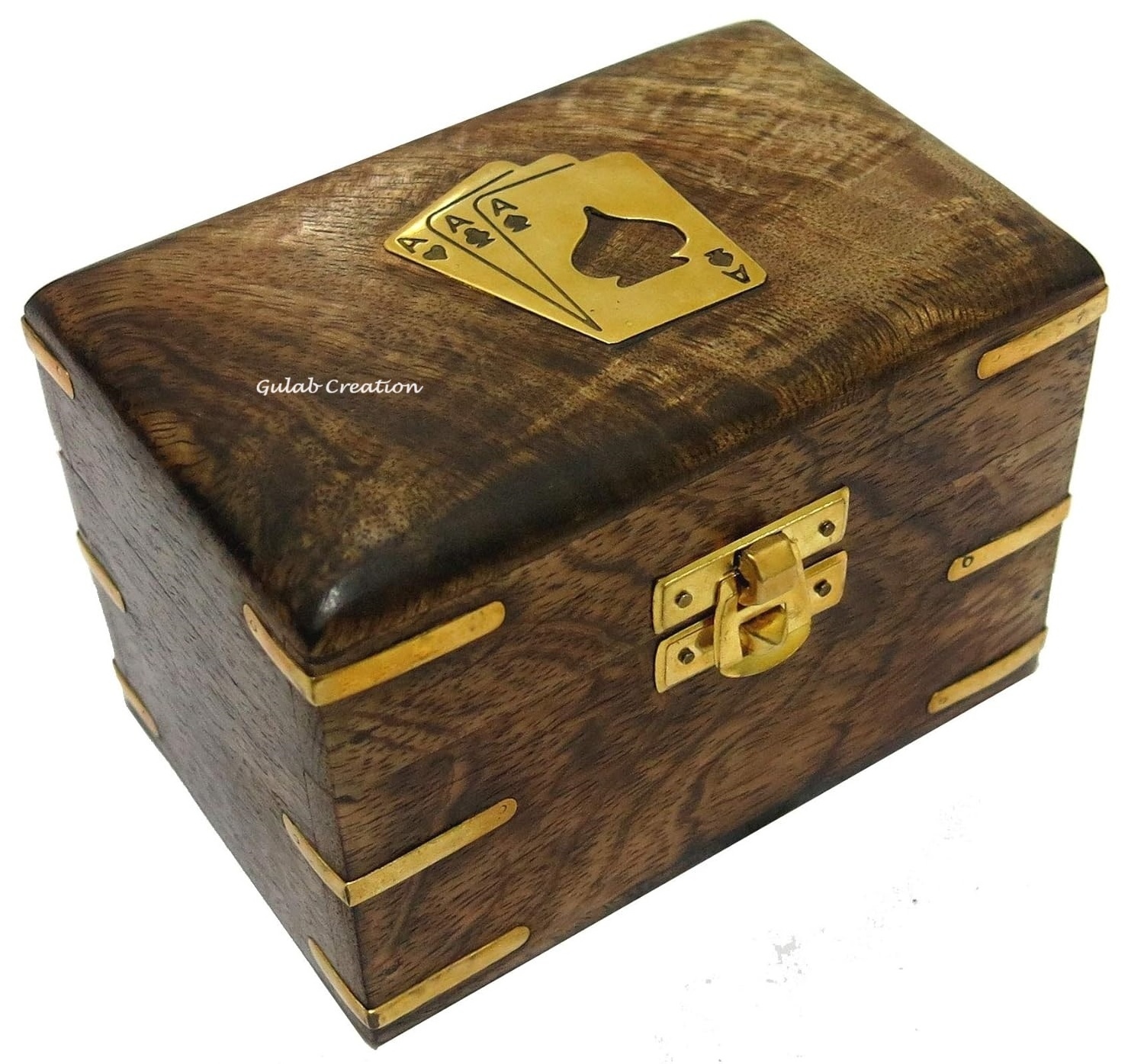 Hot sale Customized fancy playing card gift wooden box