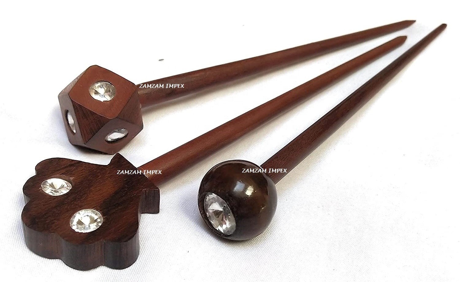 Handcrafted Wooden Juda Hair Pin/Stick for Women or wooden hair clip  By ZAMZAM IMPEX