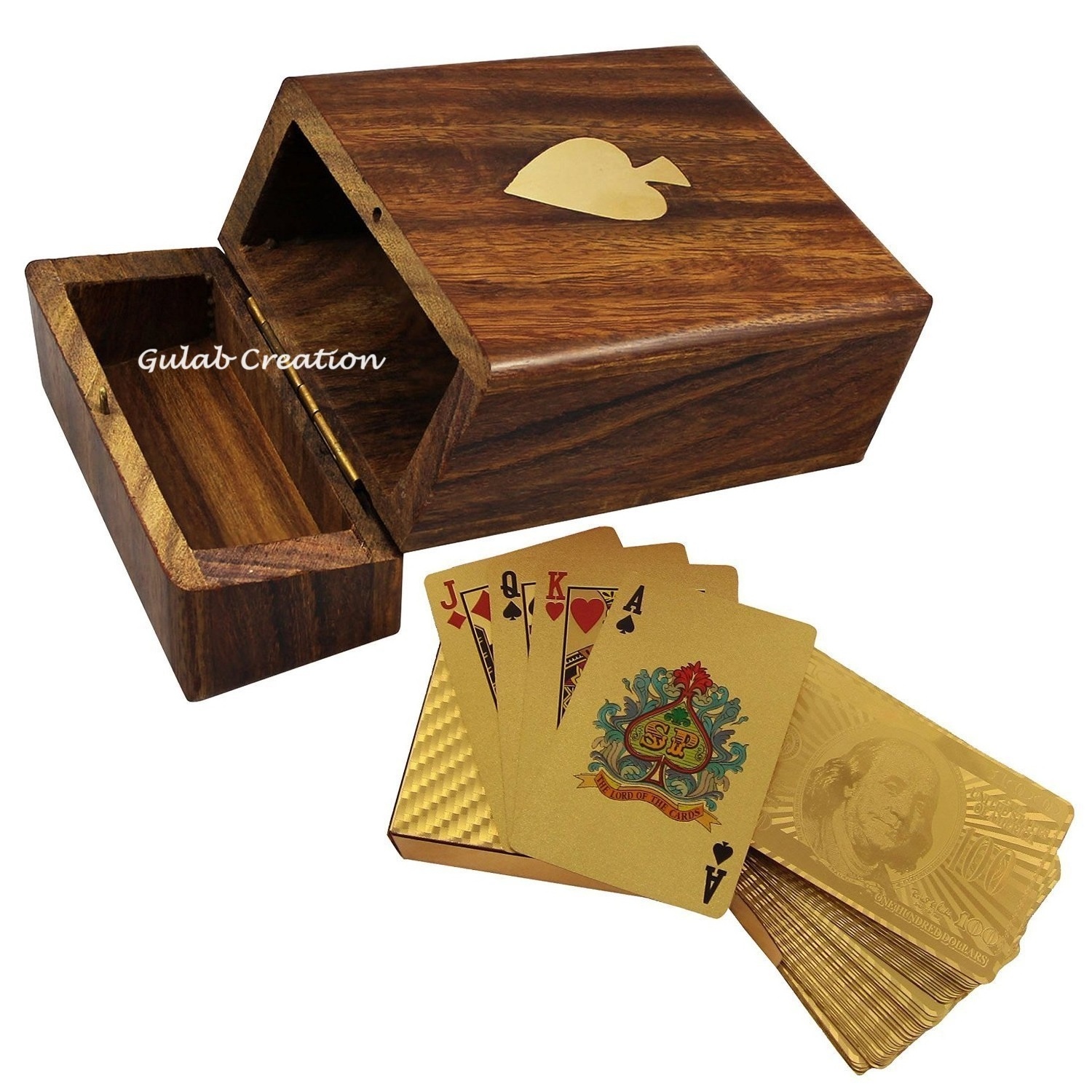 High quality Deck of Cards box  wooden playing card box Durable playing card wood box Low Price