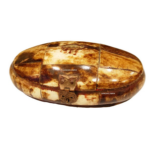 Old Design Camel Bone and Velvet Trinket jewelry Box Oval Jewelry Box at reasonable rate by ZAMZAM IMPEX