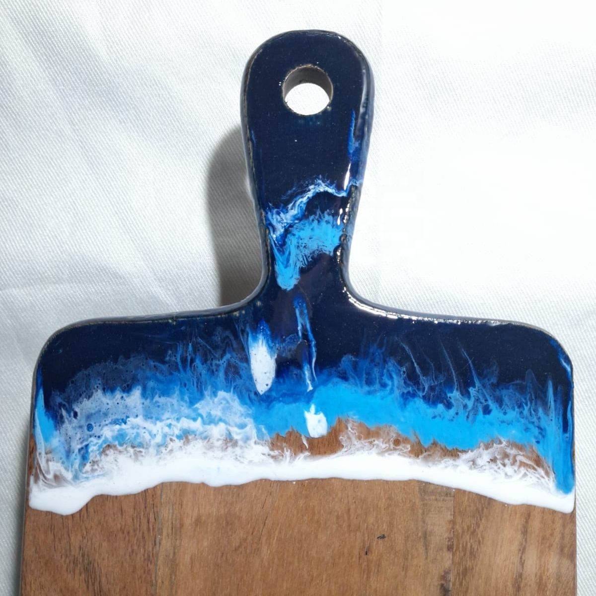 Ocean Resin Wooden Chopping Board Rectangle Cutting Board for Beach House Houseware Wholesale Rate by ZAMZAM IMPEX