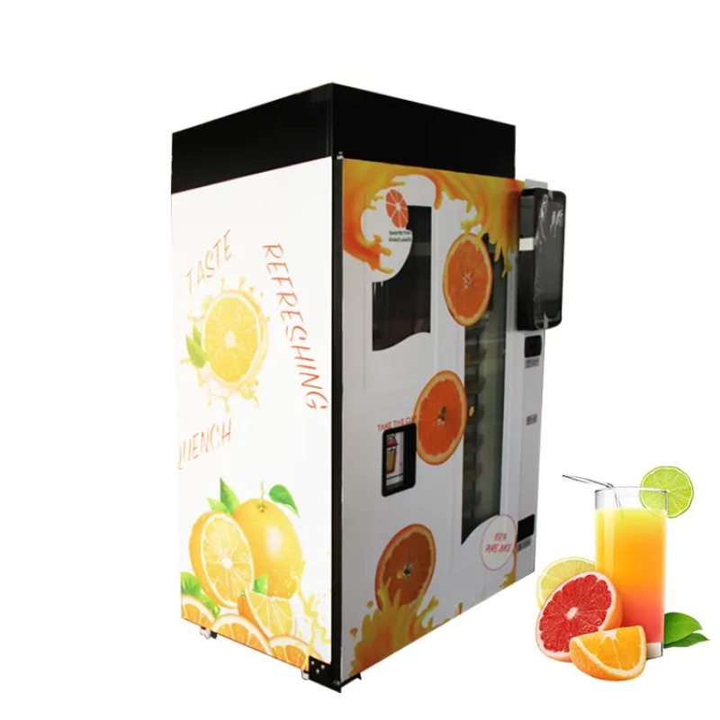 Fresh Orange Juice Automatic Vending Machine with Coin QR Code & Card Payment Supports Different Currencies and SDK Function