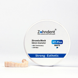 HT White Zirconia Block 1350Mpa Zahndent Top Quality Dental Zirconia Pucks