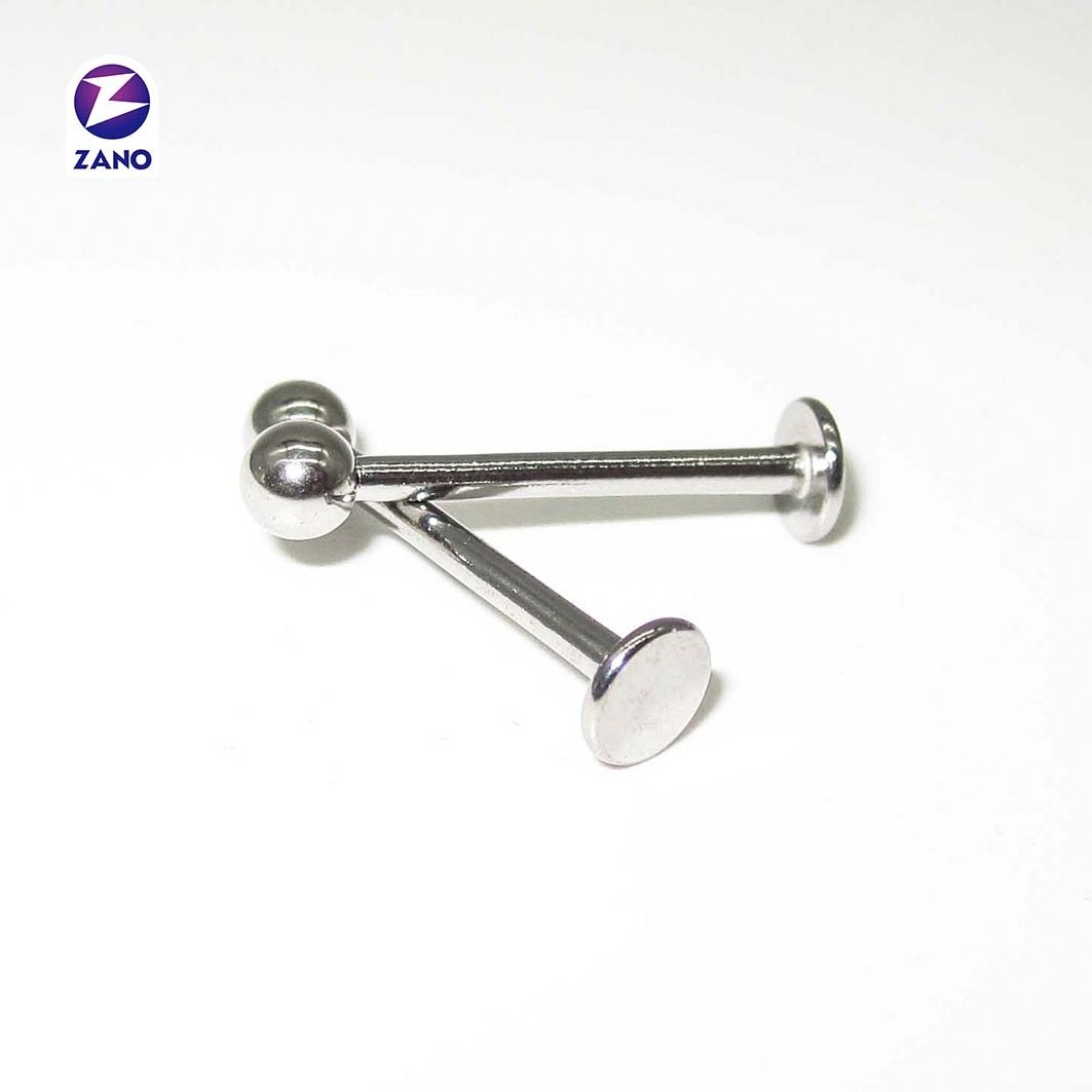 316 Surgical Stainless Steel 16 gauge  Externally threaded labrets lip body piercing jewelry