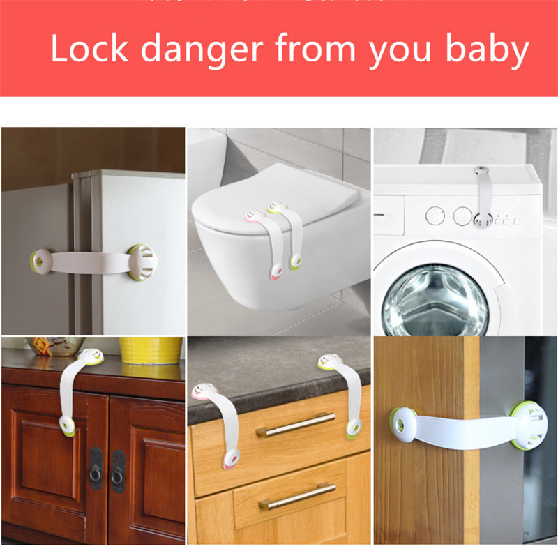 child safety lock strap Adhesive Cabinet Fridge Drawer Lock Children Security Products Baby Safety Lock For Kids