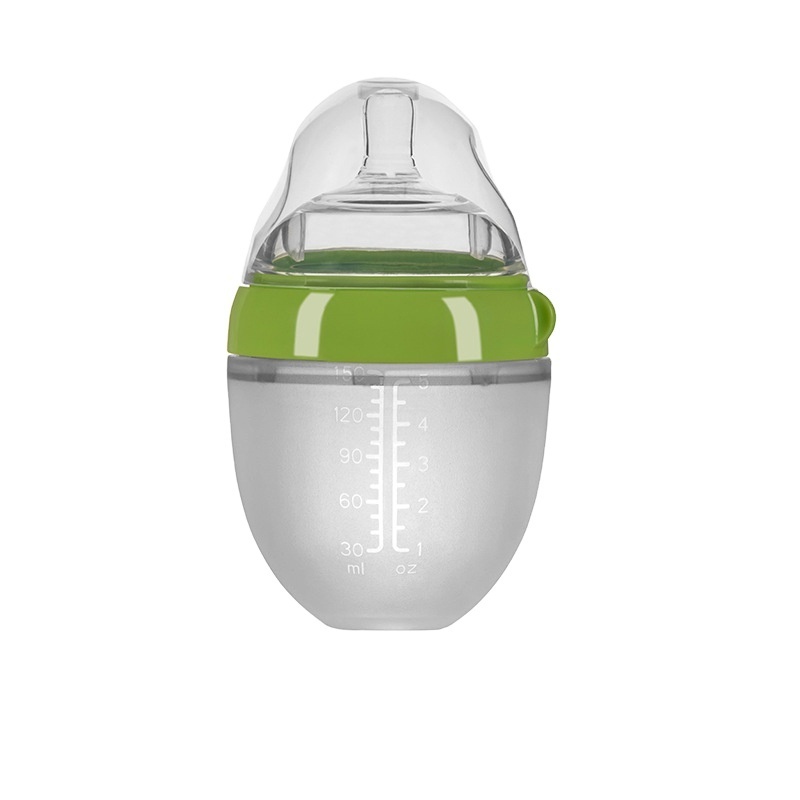 Customize Silica Gel BPA Free Silicon Baby Bottle Baby Feeding Bottle