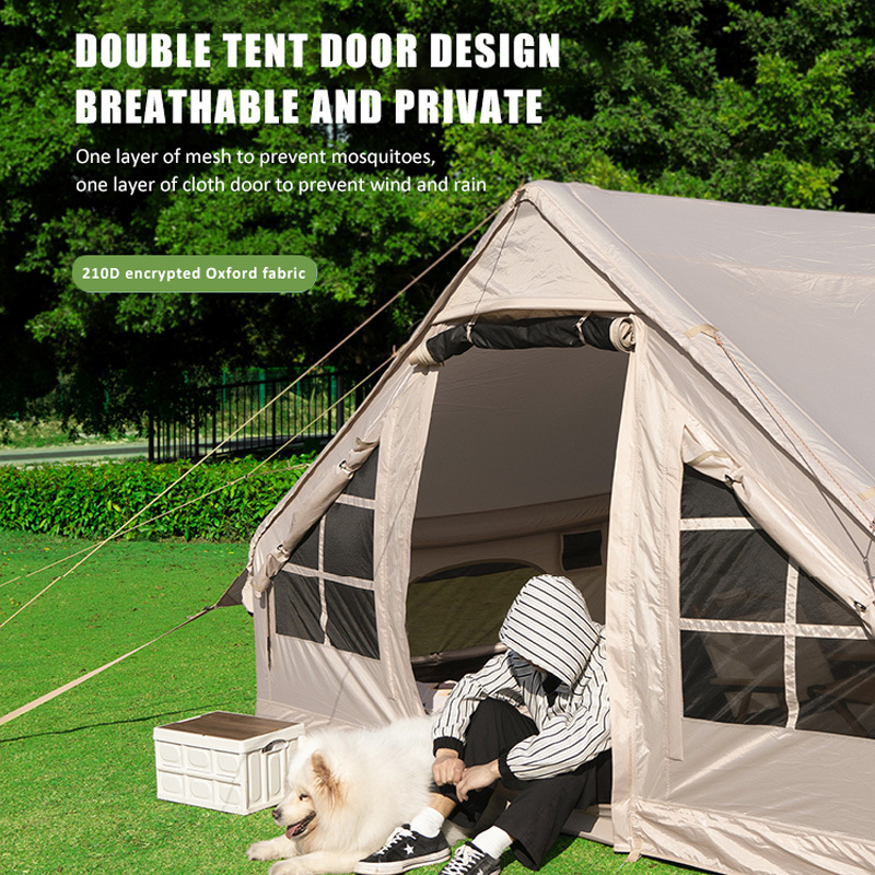 Portable air tent inflatable camping outdoor, inflatable glamping tent for camping, inflatable 10 person tent/