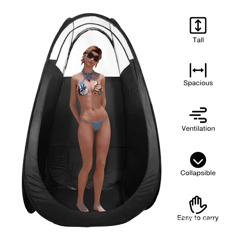 Single Layer Spray Tan Tent Portable Pop Up Spray Booth Tent, Custom Tan Tent for Spray Tanning/