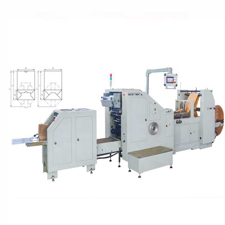 ZDJ-450 Kraft Paper Square Bottom Bag Making Machine With Flexo Printing Unit