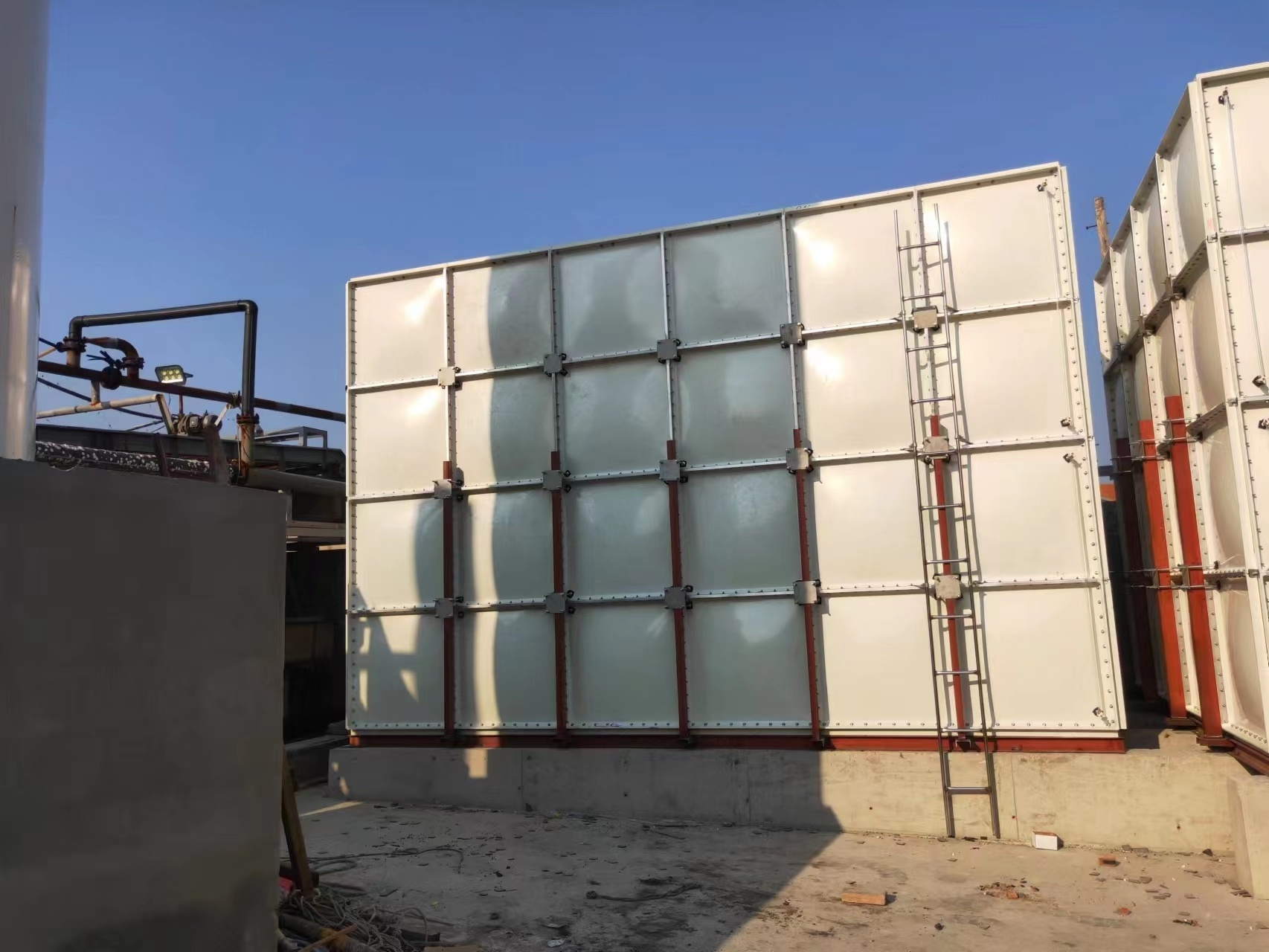 plastic sheet for  water storage tank for sale 50000 liters 	grp frp square sectional panel tank rainwater flexible fiberglass