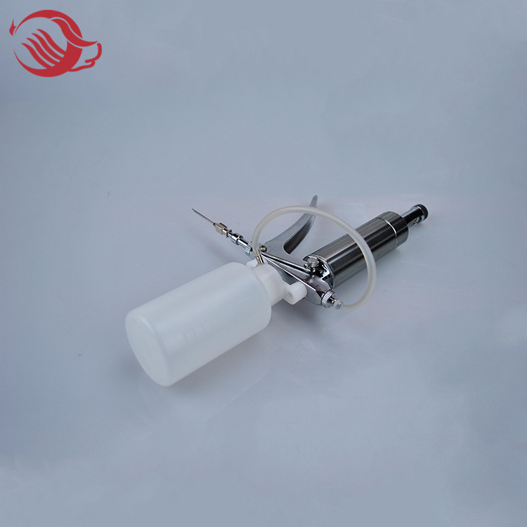 2 ml brass syringe with bottle, veterinary automatic vaccine syringe for chicken/poultry/pig/cattle